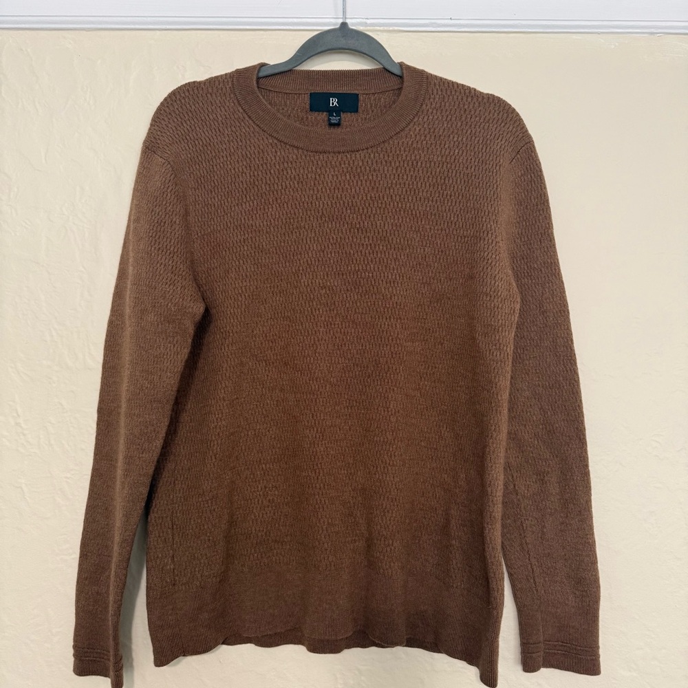 Banana Republic Men's 100% Merino Wool Brown Sweater
